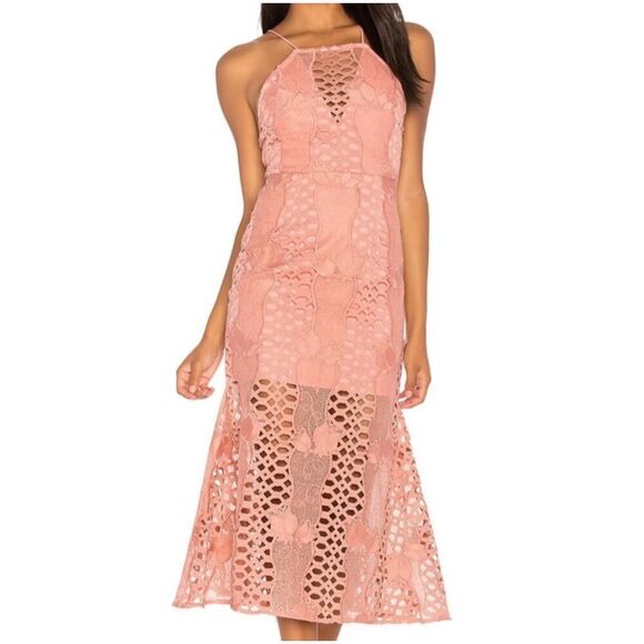 Revolve Endless Rose Lace midi Mermaid Midi Dress Size M - Picture 1 of 7
